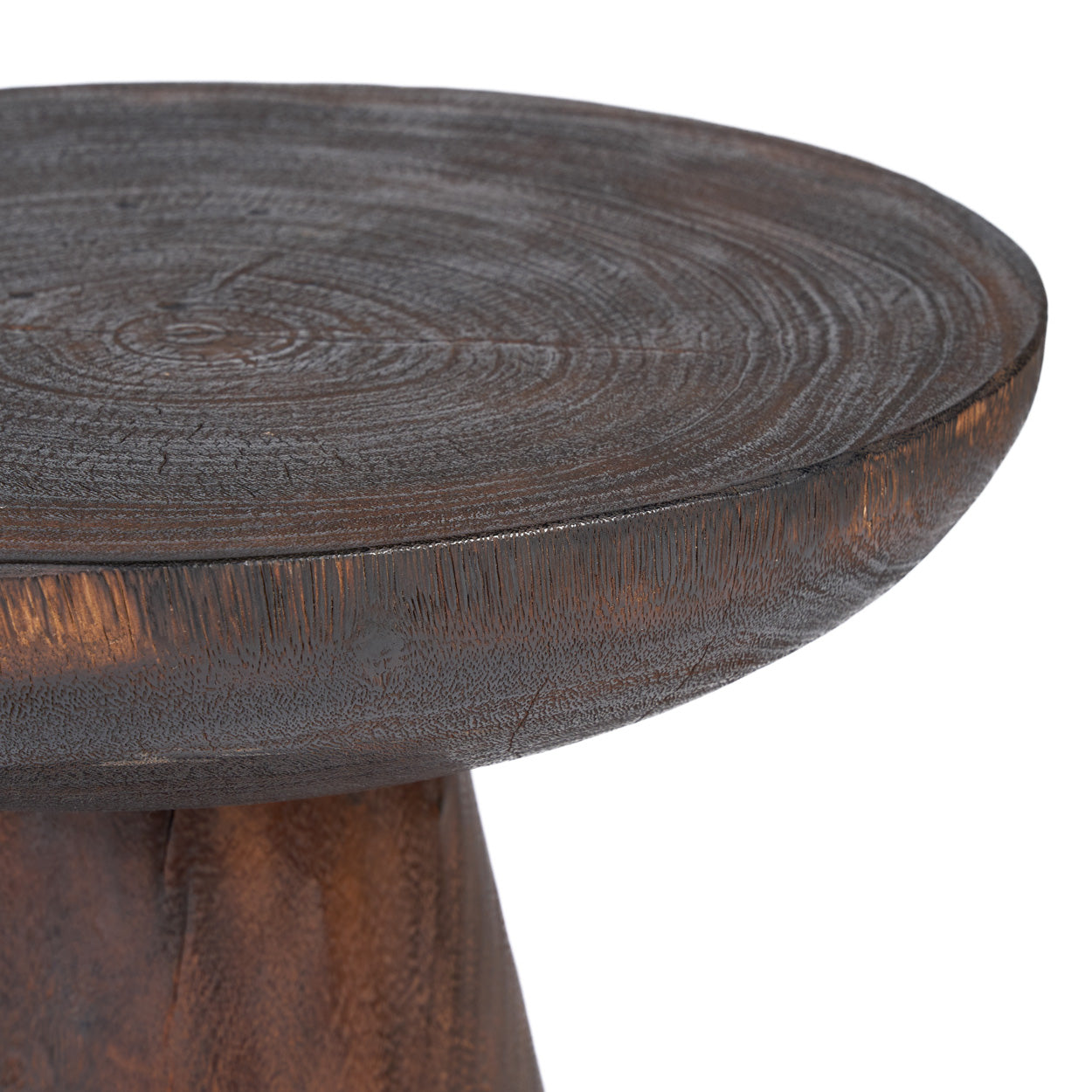 The Cone Alone Side Table - Dark Walnut