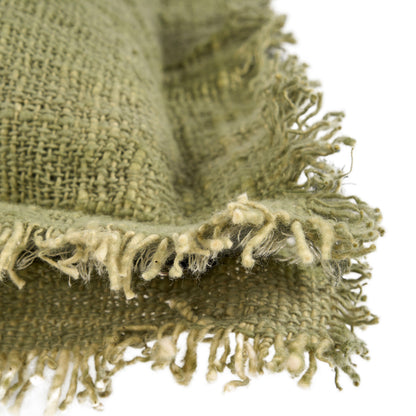 The Jungle Fringe Cushion Cover - Green