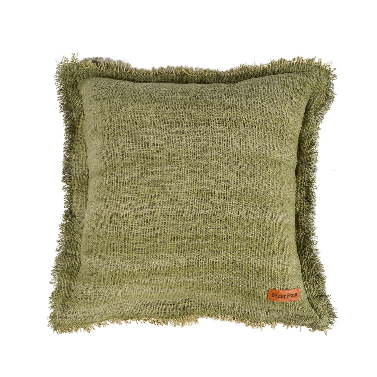 The Jungle Fringe Cushion Cover - Green