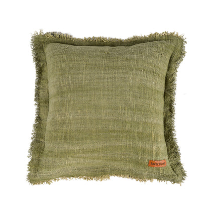 The Jungle Fringe Cushion Cover - Green