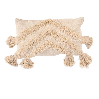 The Nomad Tassel Cushion Cover - Cream