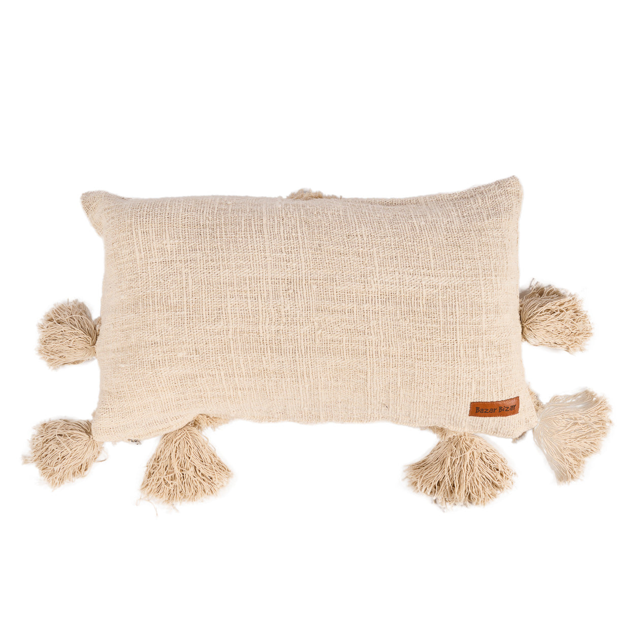 The Nomad Tassel Cushion Cover - Cream