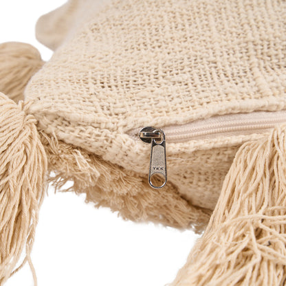 The Nomad Tassel Cushion Cover - Cream