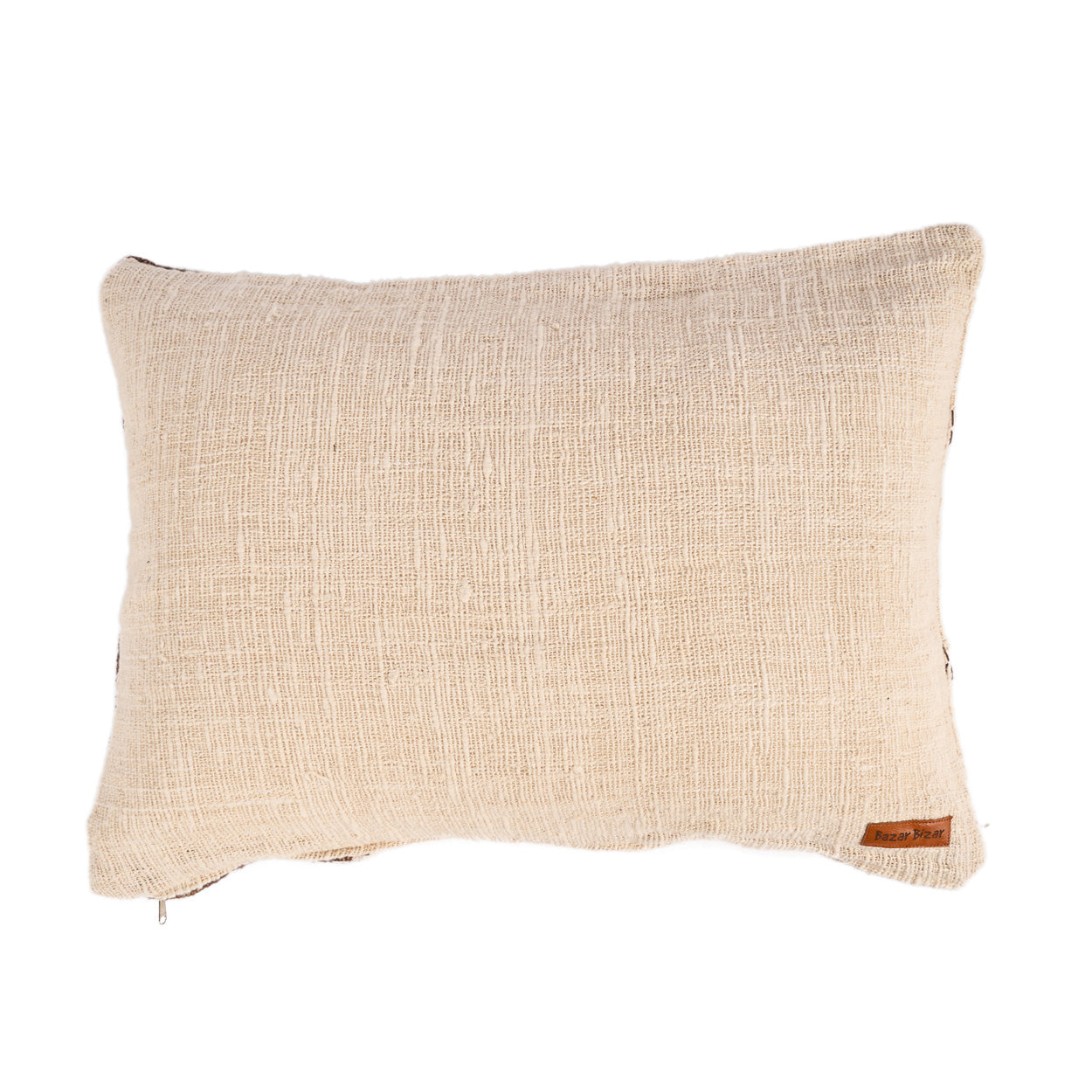 The Cocoa Patchwork Cushion Cover - Natural Brown