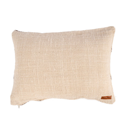 The Cocoa Patchwork Cushion Cover - Natural Brown