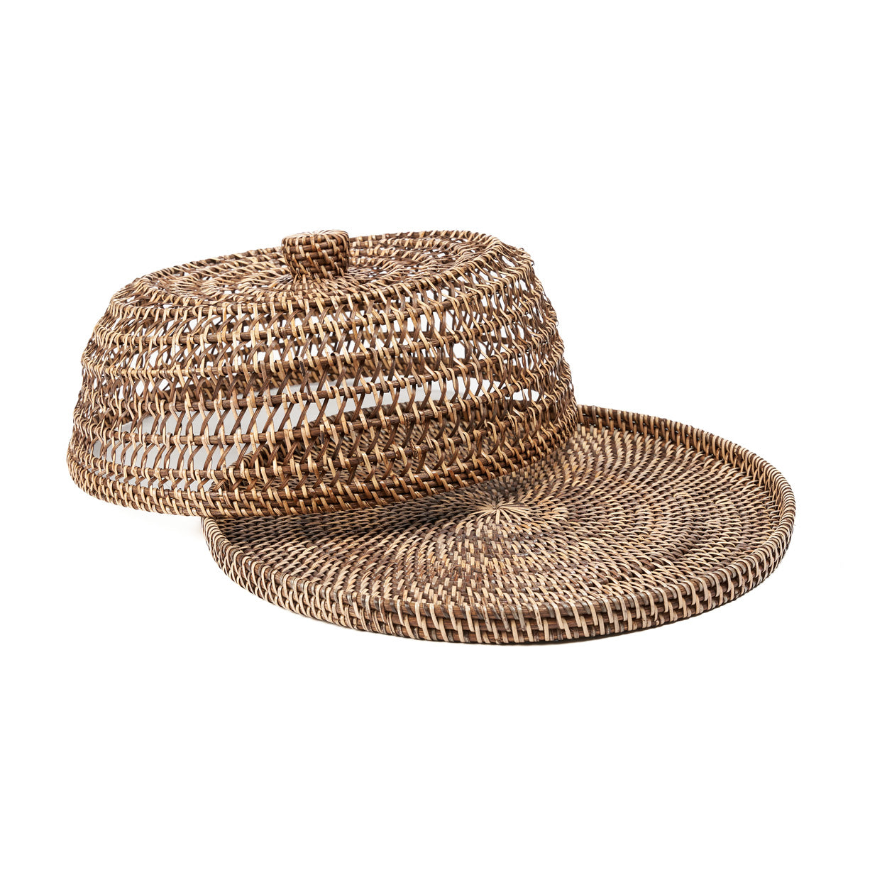 The Rattan Food Cover - Natural Brown - L