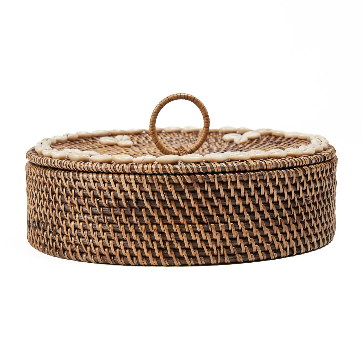 The Rattan Compartment Basket - Natural Brown