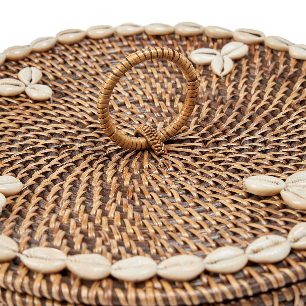 The Rattan Compartment Basket - Natural Brown