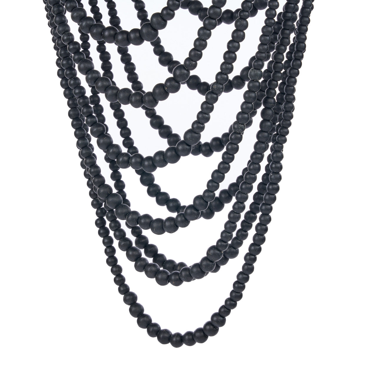 The Wooden Bead Chandelier - Black - L