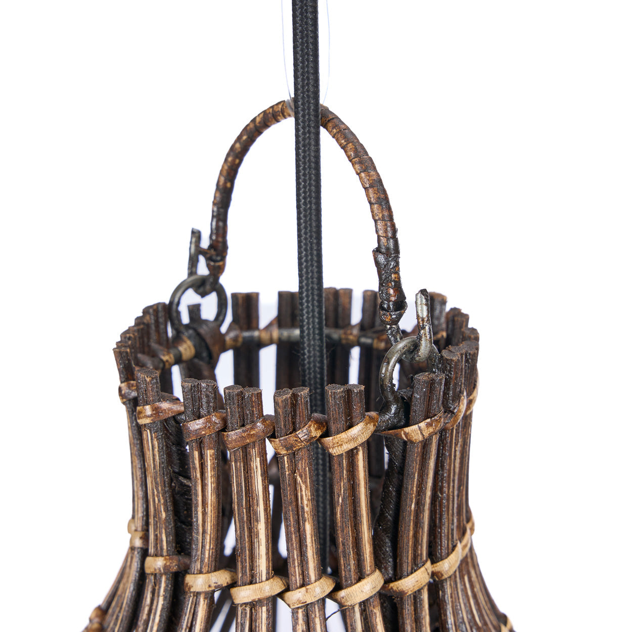 The Woven Bell Pendant - Dark Walnut - S