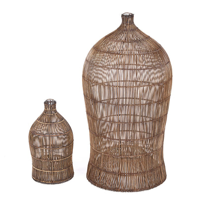 The Woven Bell Pendant - Dark Walnut - S