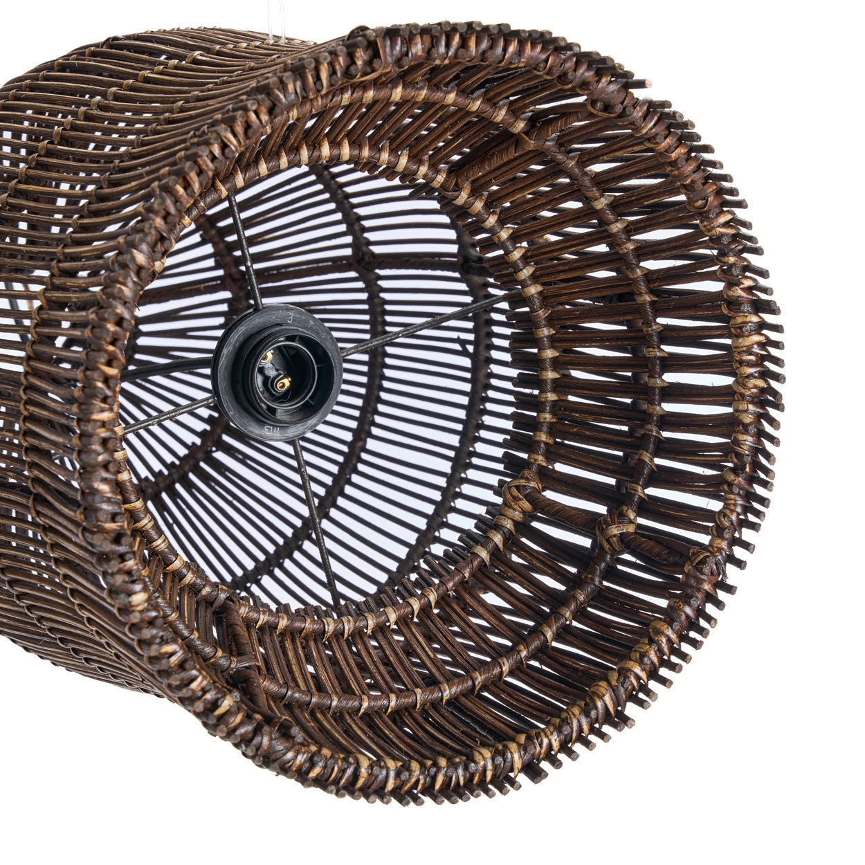 The Woven Bell Pendant - Dark Walnut - S
