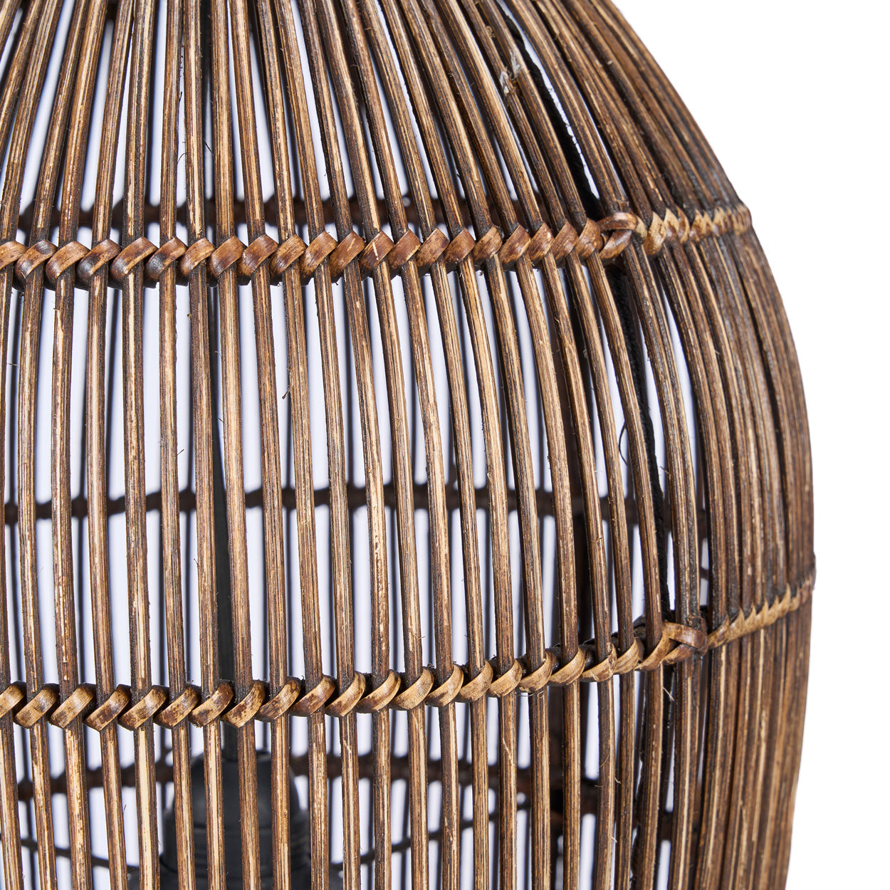 The Woven Bell Pendant - Dark Walnut - S