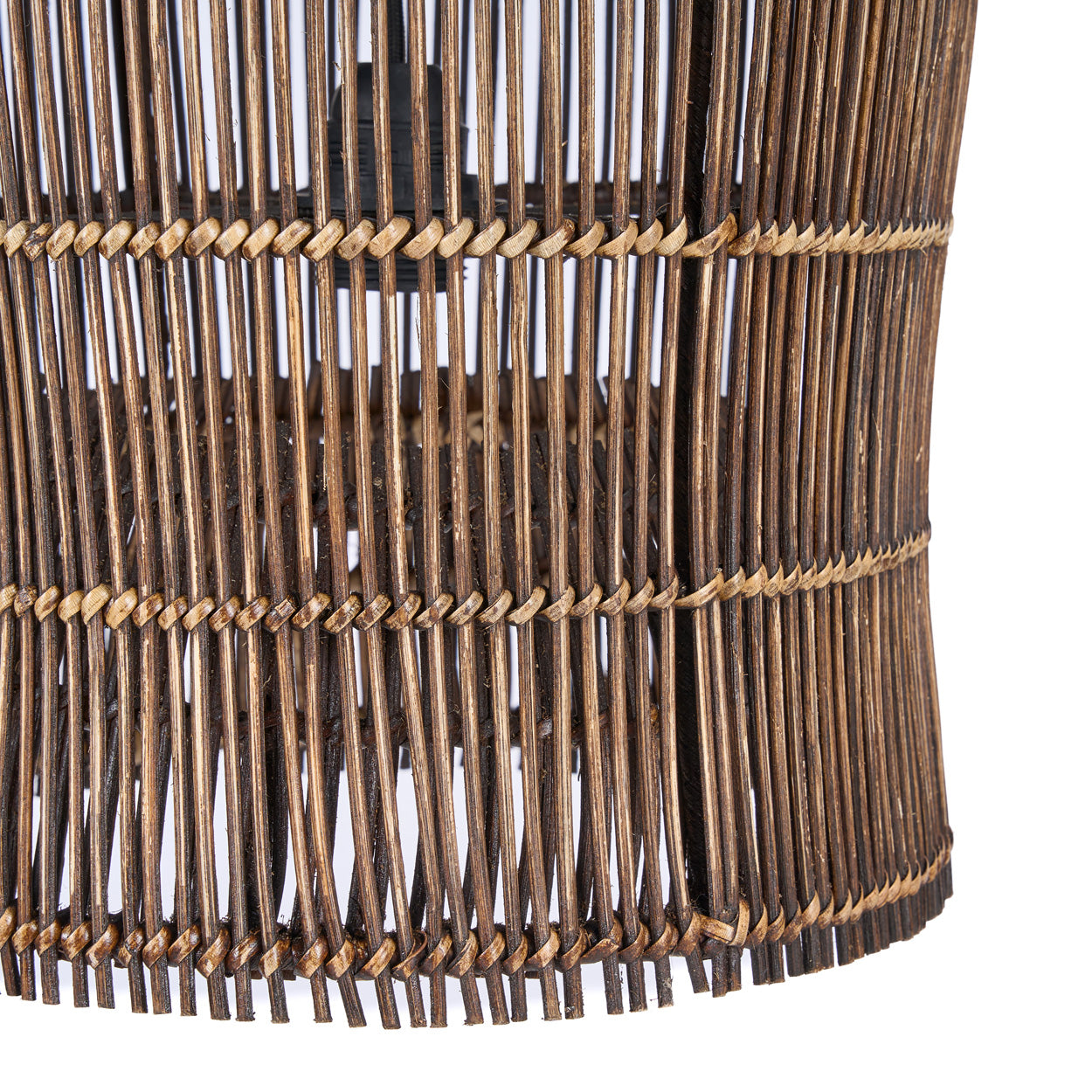 The Woven Bell Pendant - Dark Walnut - S
