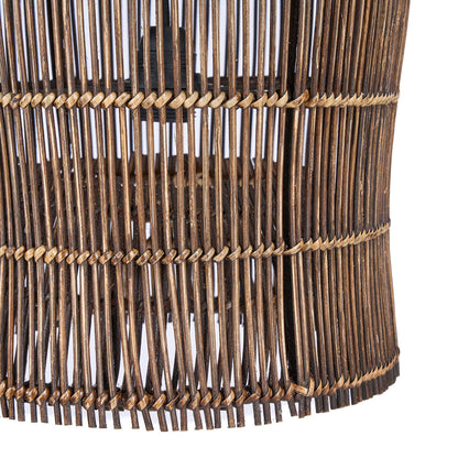 The Woven Bell Pendant - Dark Walnut - S