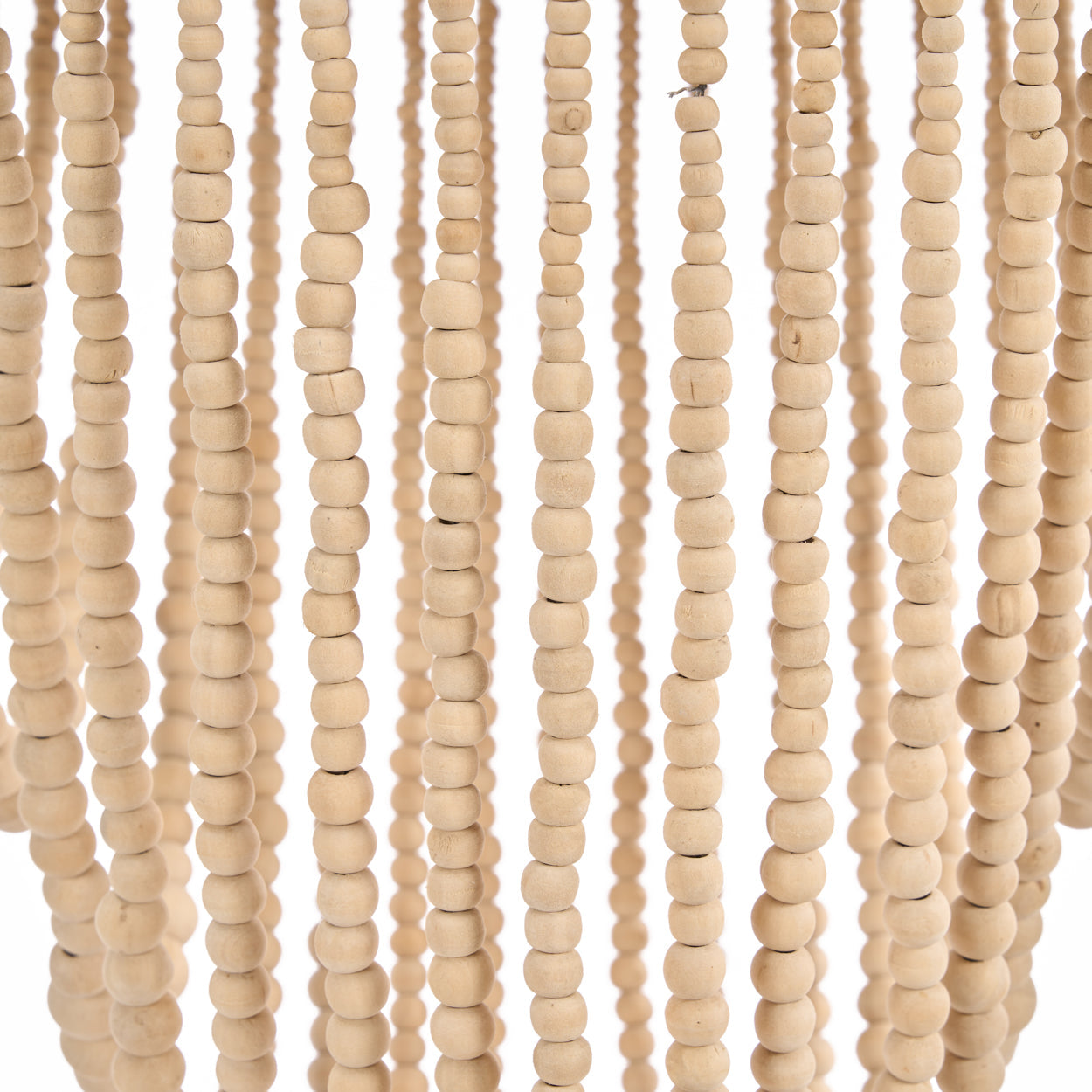 The Wooden Bead Chandelier - Natural - L