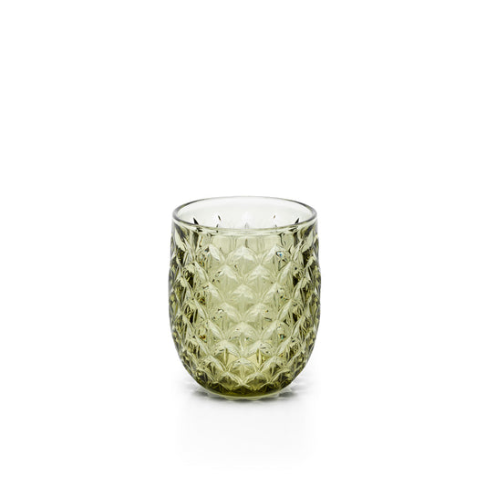 The Starbeam Water Glass - Olive Green