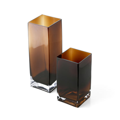 The Amber Cuboid Vase - Amber - S