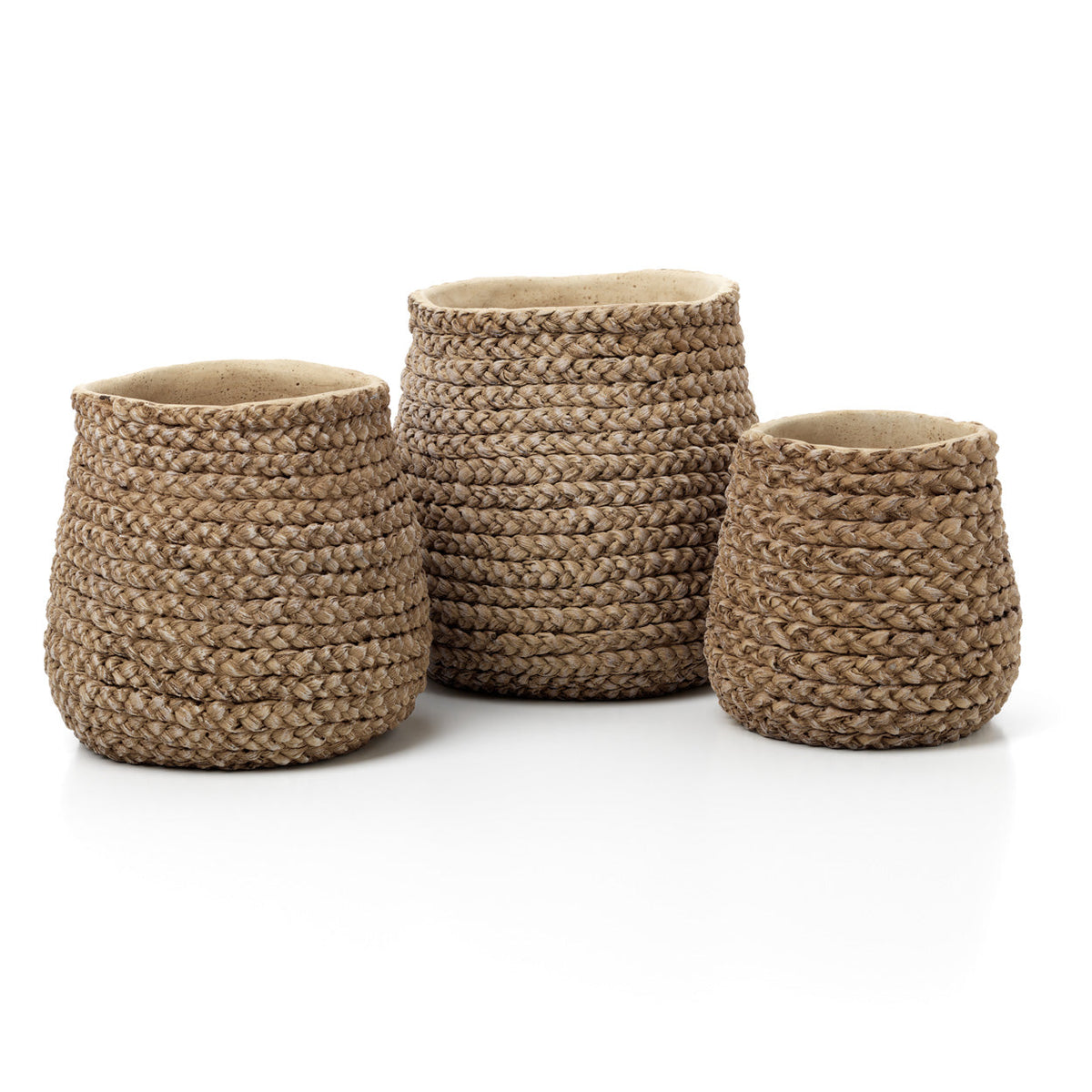 The Fake Braided Planter - Natural - L