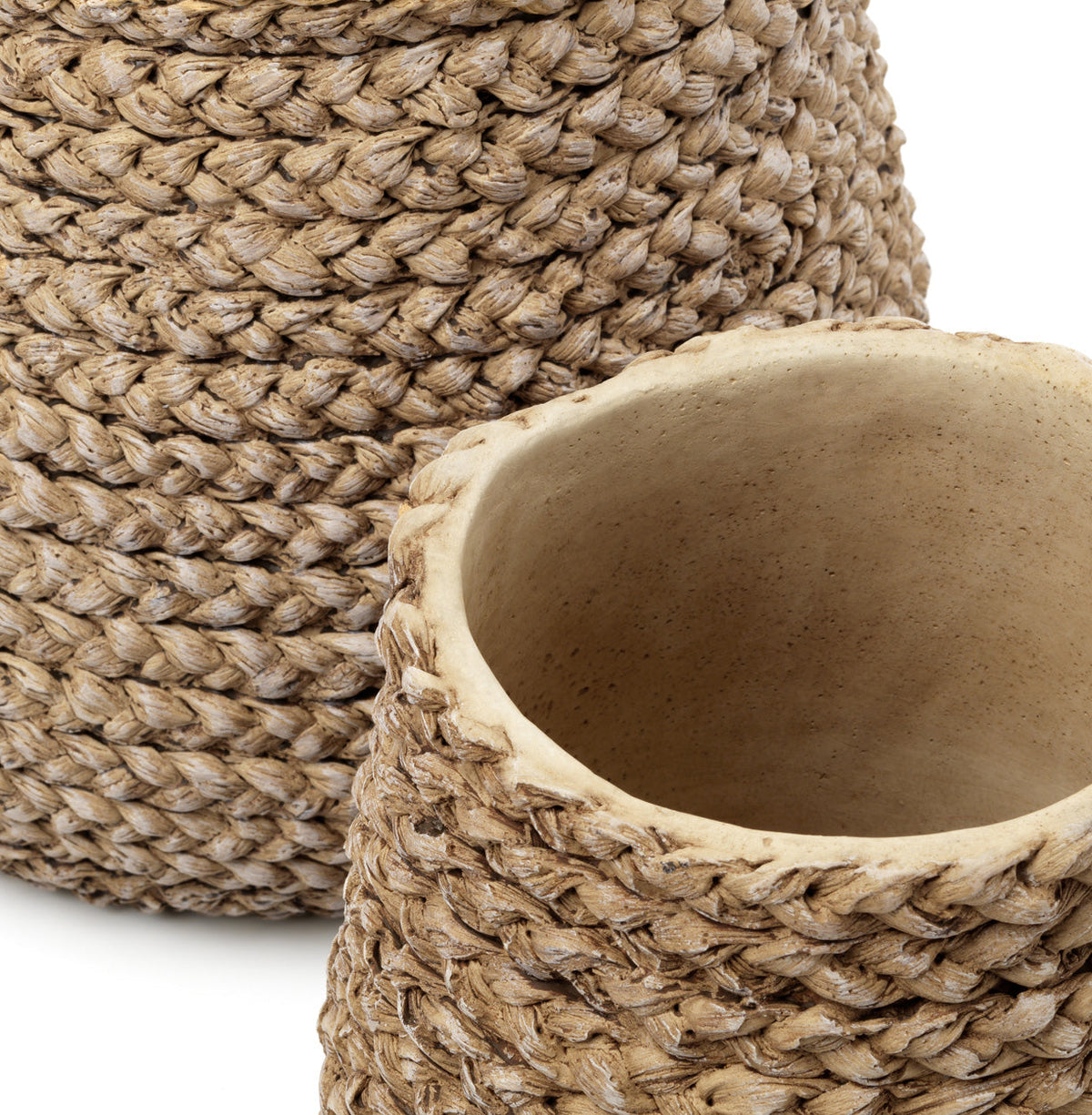 The Fake Braided Planter - Natural - L