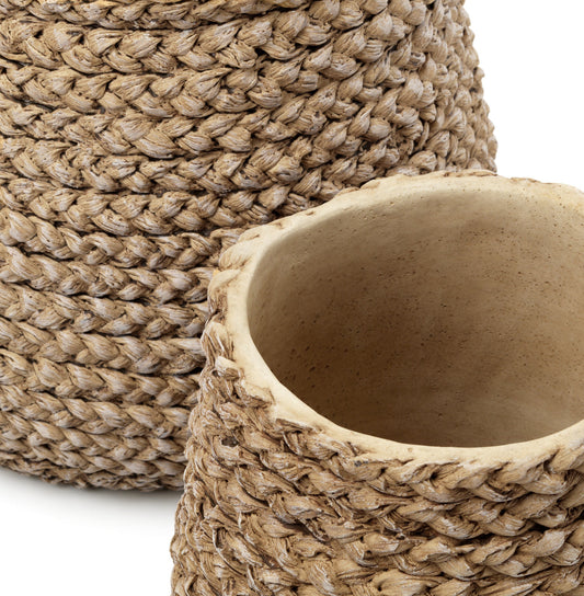 The Fake Braided Planter - Natural - S