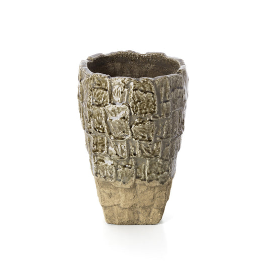 The Rock Texture Vase - Grey Stone - L