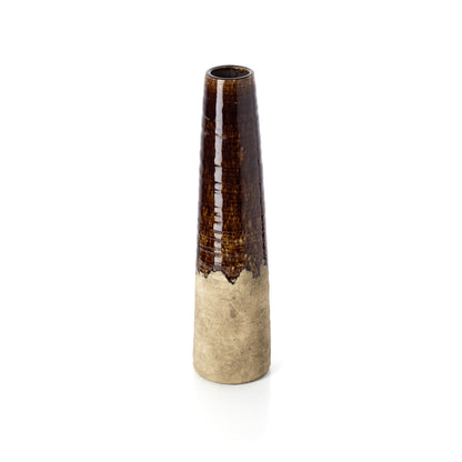 The Amber Cone Vase - Concrete Brown - L