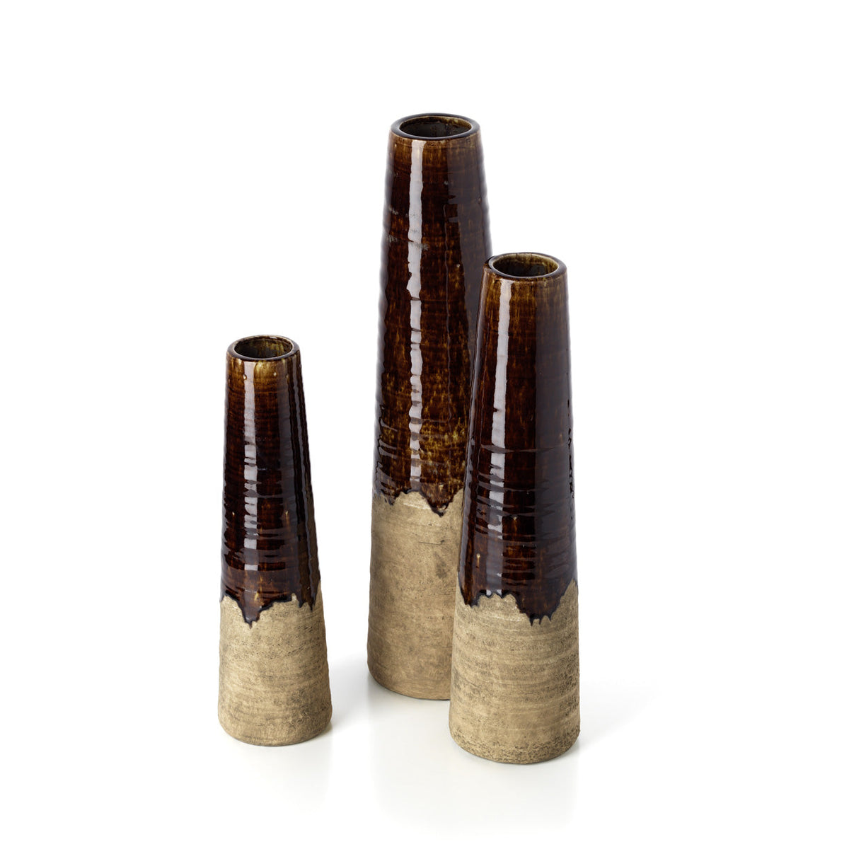 The Amber Cone Vase - Concrete Brown - M
