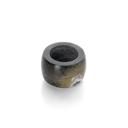 The Bidasar Marble Candle Holder - Green - Low