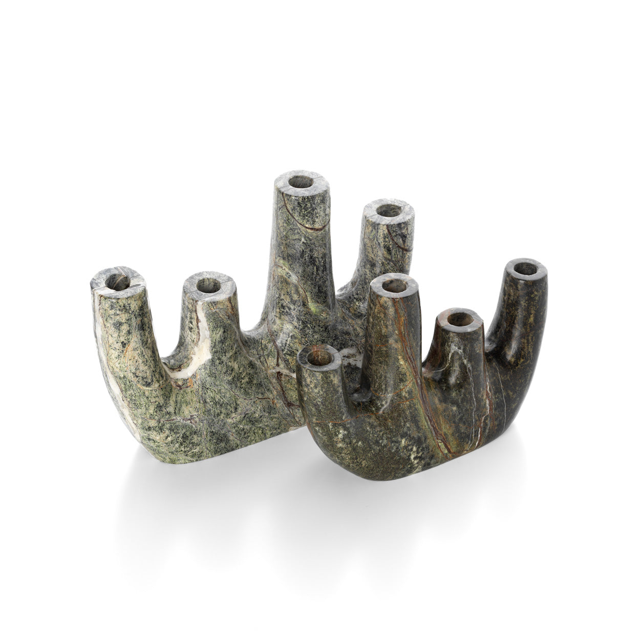 The Bidasar Marble Vase - Green - Low