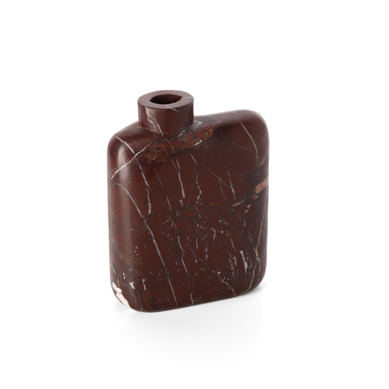 The Rosso Levanto Marble Vase - Wine Red - High