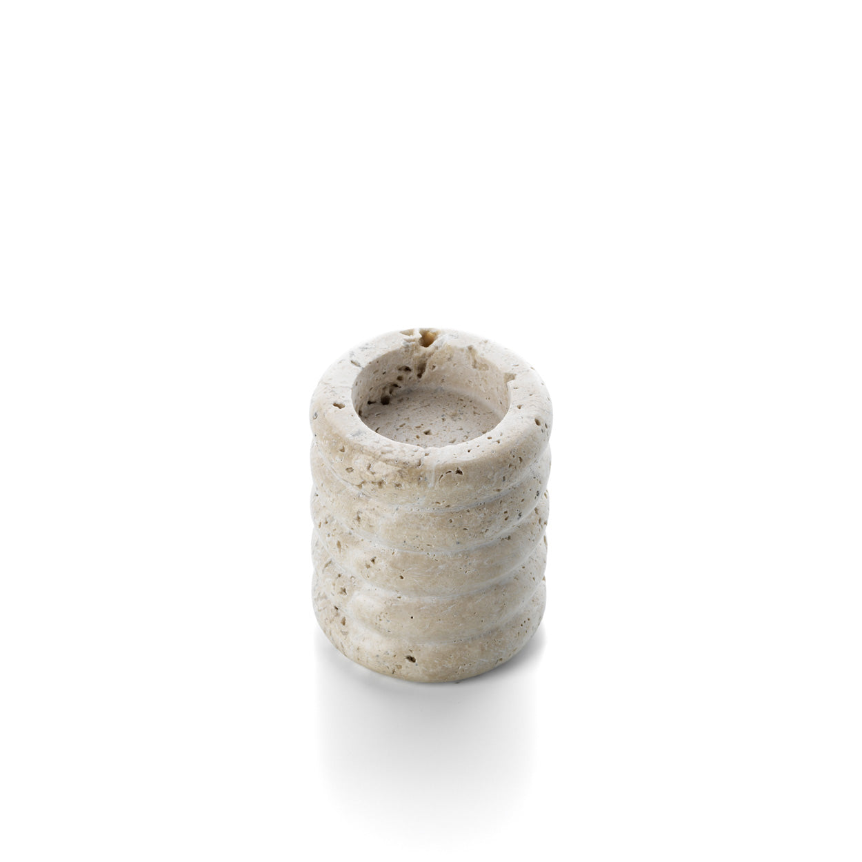 The Travertine Ripple T-Light Holder - Beige - S