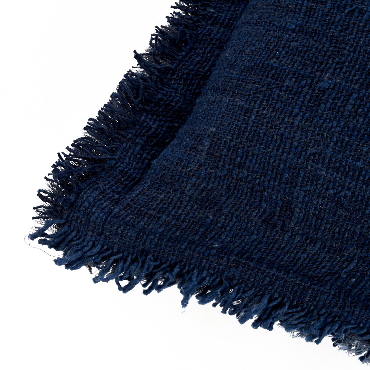 The Azure Fringe Cushion Cover - Indian Blue - 30x50