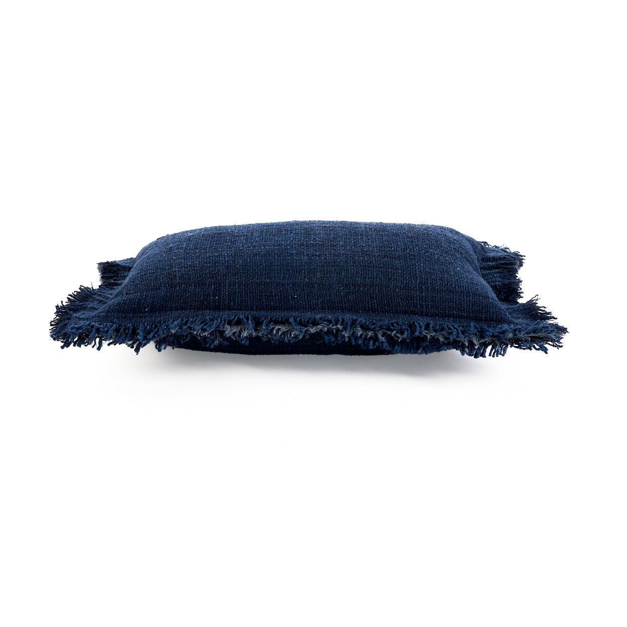 The Azure Fringe Cushion Cover - Indian Blue - 30x50