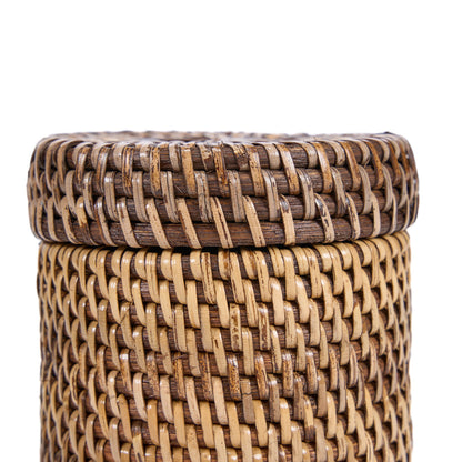 The Rattan Canister - Natural Brown