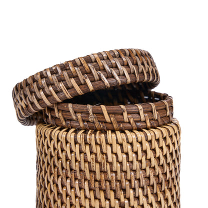 The Rattan Canister - Natural Brown