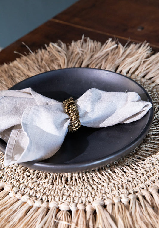 The Beaded Napkin Ring - Gold