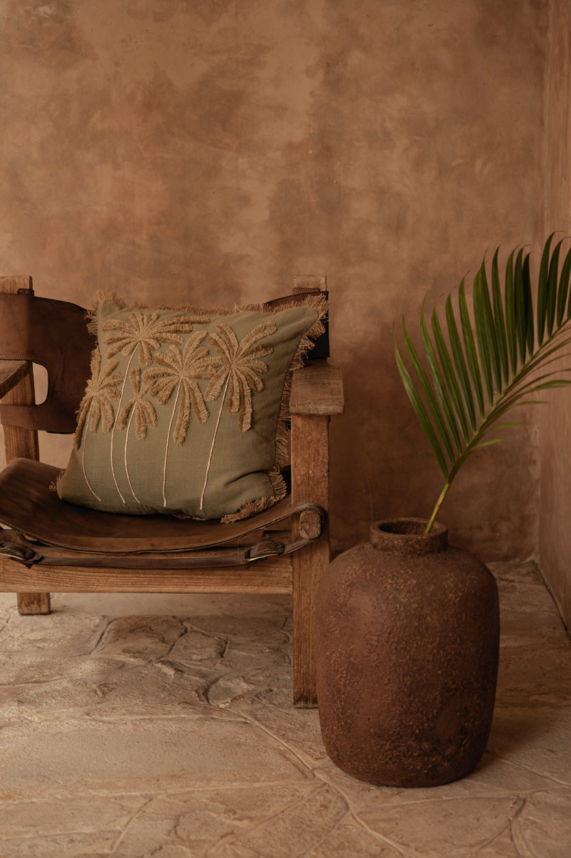 The Tropical Breeze Cushion Cover - Forest Green