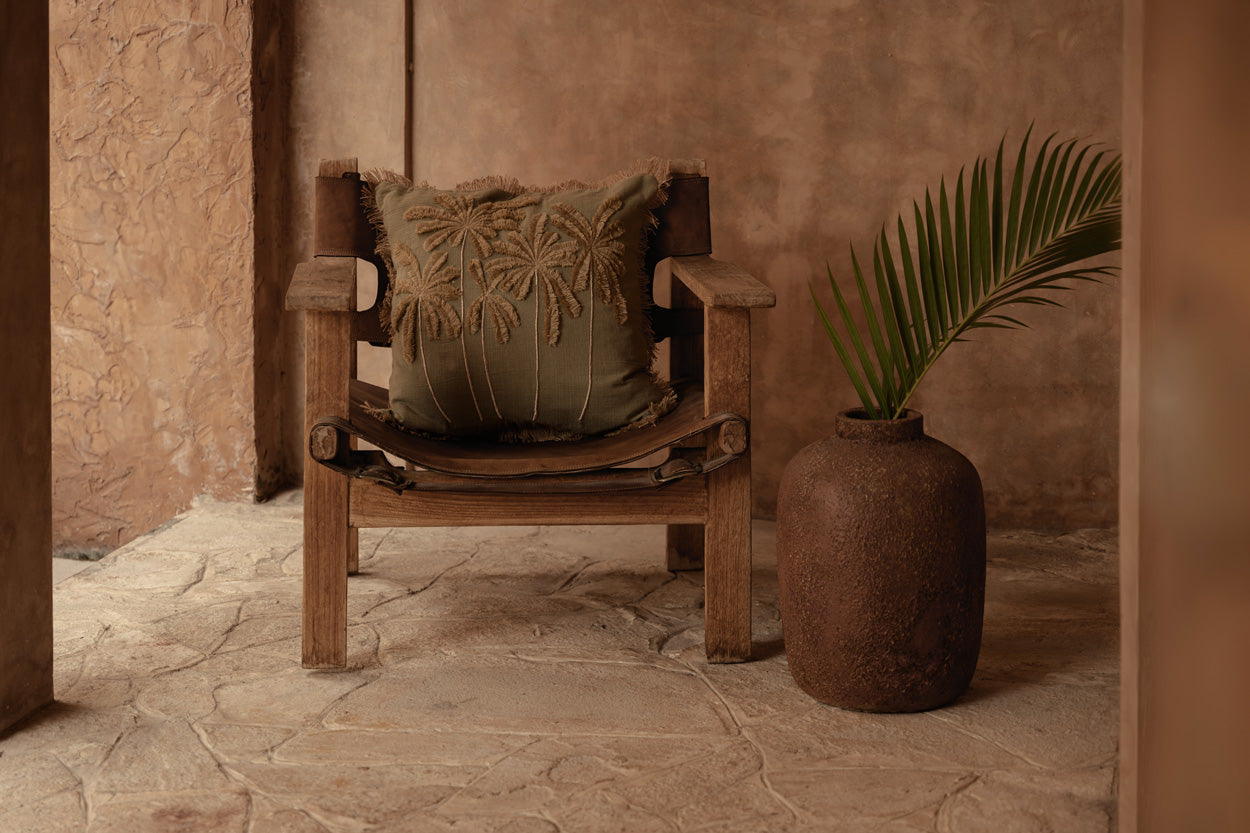 The Tropical Breeze Cushion Cover - Forest Green