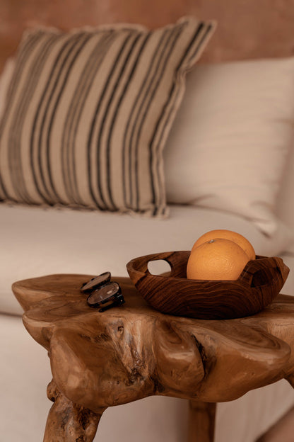 The Nordic Stripe Cushion Cover - Natural Black - 50x50