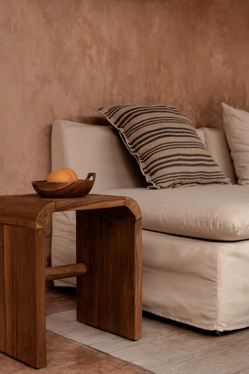 The Nordic Stripe Cushion Cover - Natural Black - 50x50