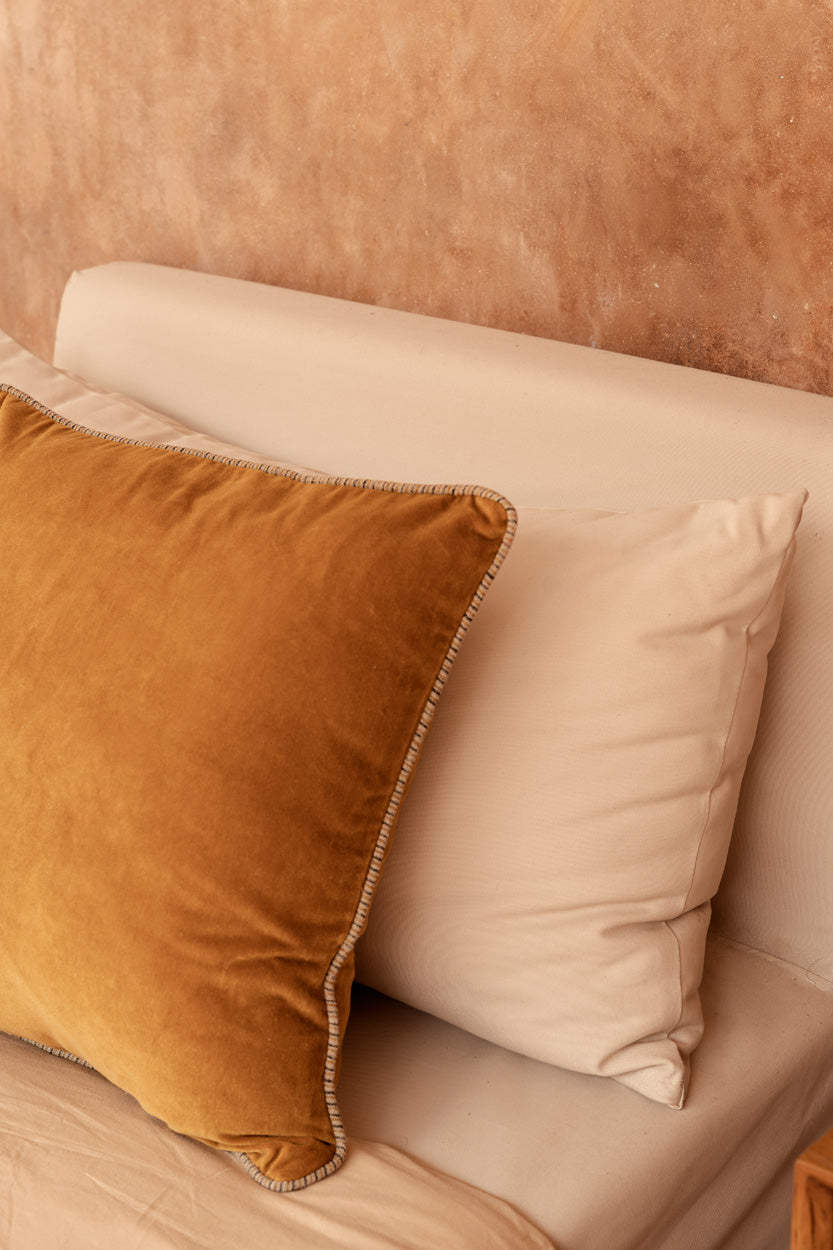 The Velvet Crush Cushion Cover - Mustard - 50x50