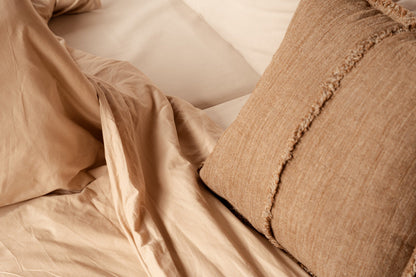 The Sahara Fringe Cushion Cover - Natural Brown - 50x50