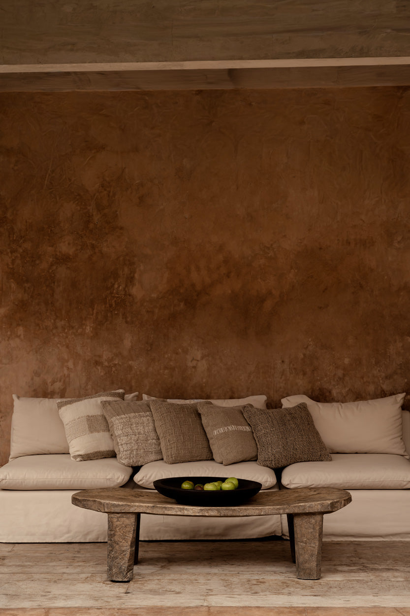 The Linen Threads Cushion Cover - White Natural