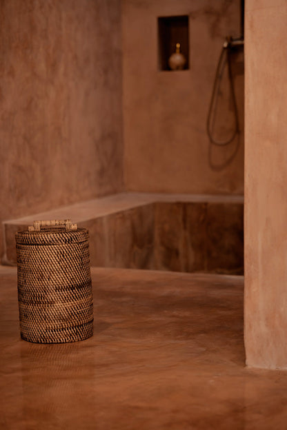 The Rattan Bin High - Natural Brown