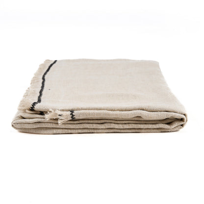 The Tuscany Tablecloth - Natural Black - 150x250