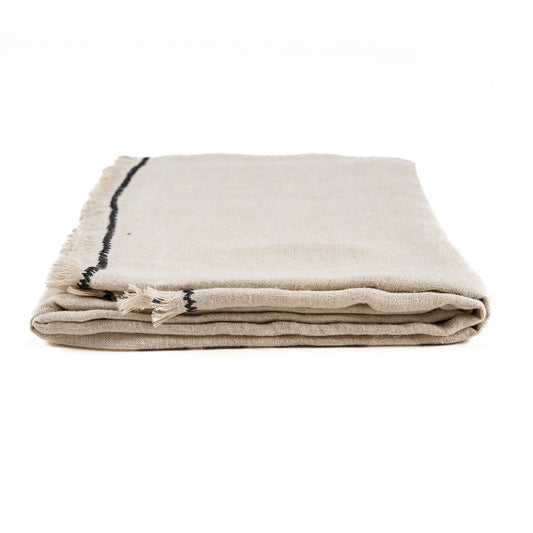 The Tuscany Tablecloth - Natural Black - 150x300
