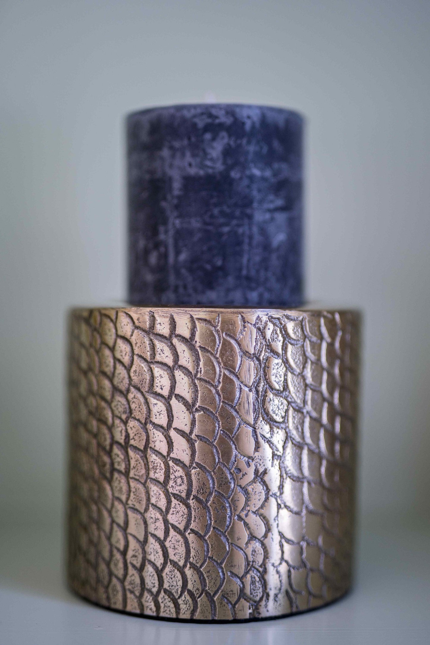 The Croco Candle Holder - Brass - M