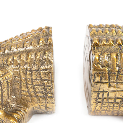 The Crocodile Book Stands - Brass