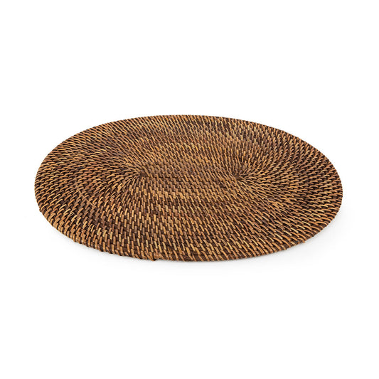The Colonial Oval Placemat - Natural Brown